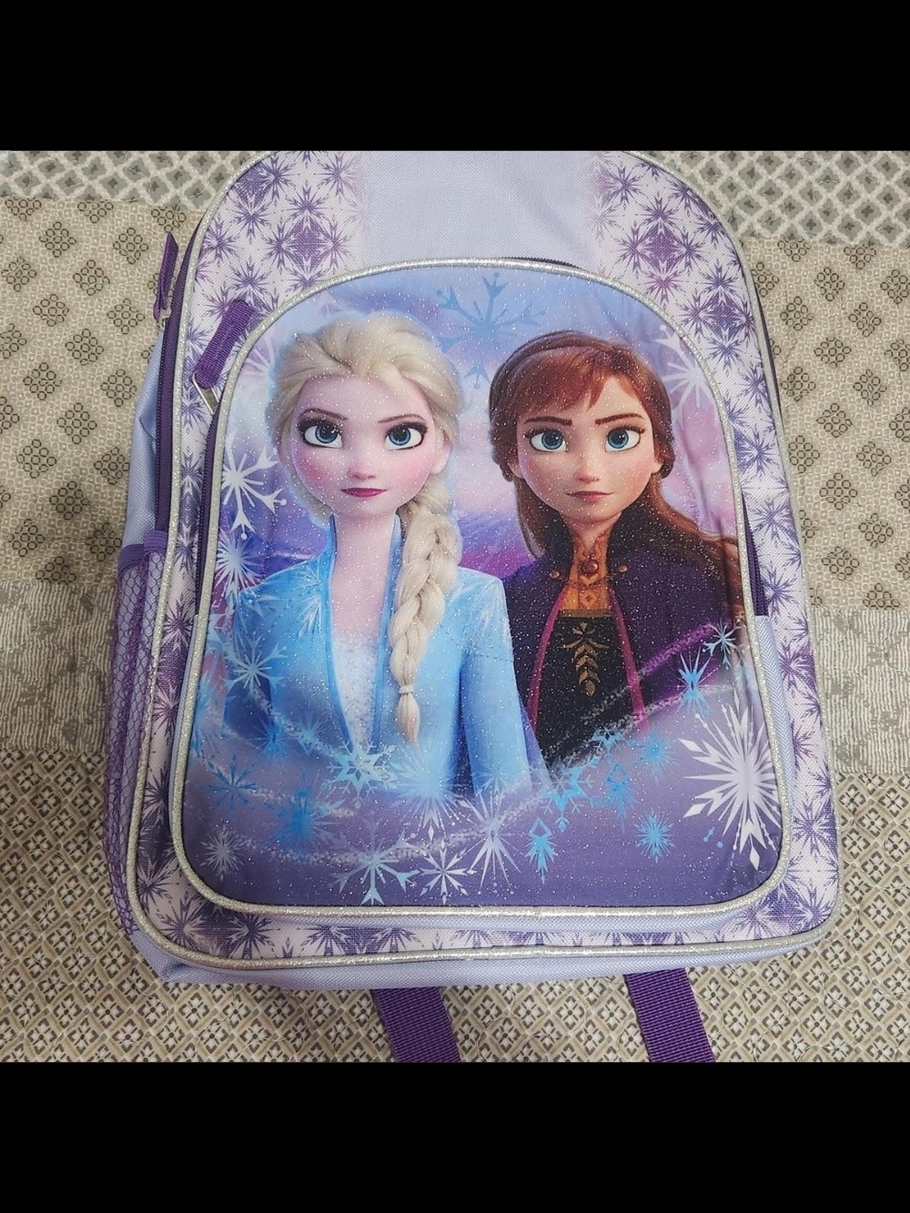 Disney Frozen Kids Purple Elsa & Anna Backpack
